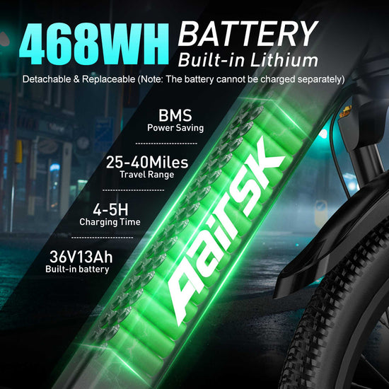 Aairsk GT900 24" Full Suspension Electric Mountain Bike US for Sale 12