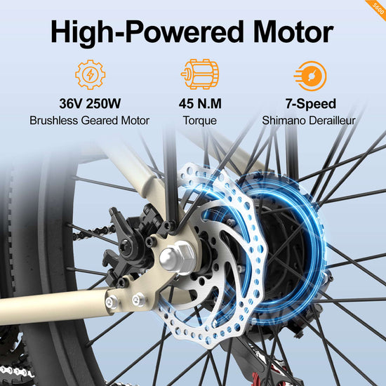 Electric City Bike for Adults, Removable Battery, NFC Lock, Rear Rack