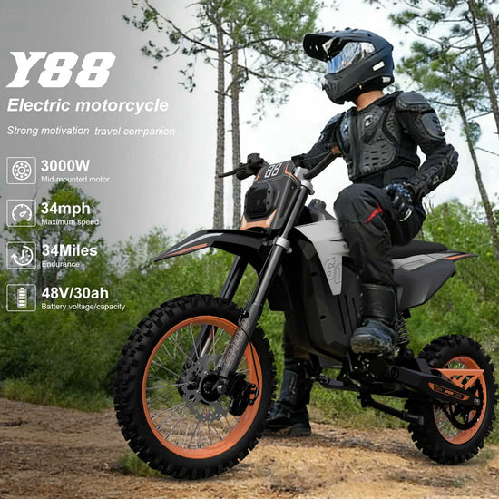 Electric Dirt Bike for Adults Teens 3000W 34 MPH 48V 30Ah Motorcycle