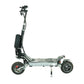 Full left side view of the 60V 5600W electric scooter with a 60-mile long range, showcasing the elongated deck and full suspension system.