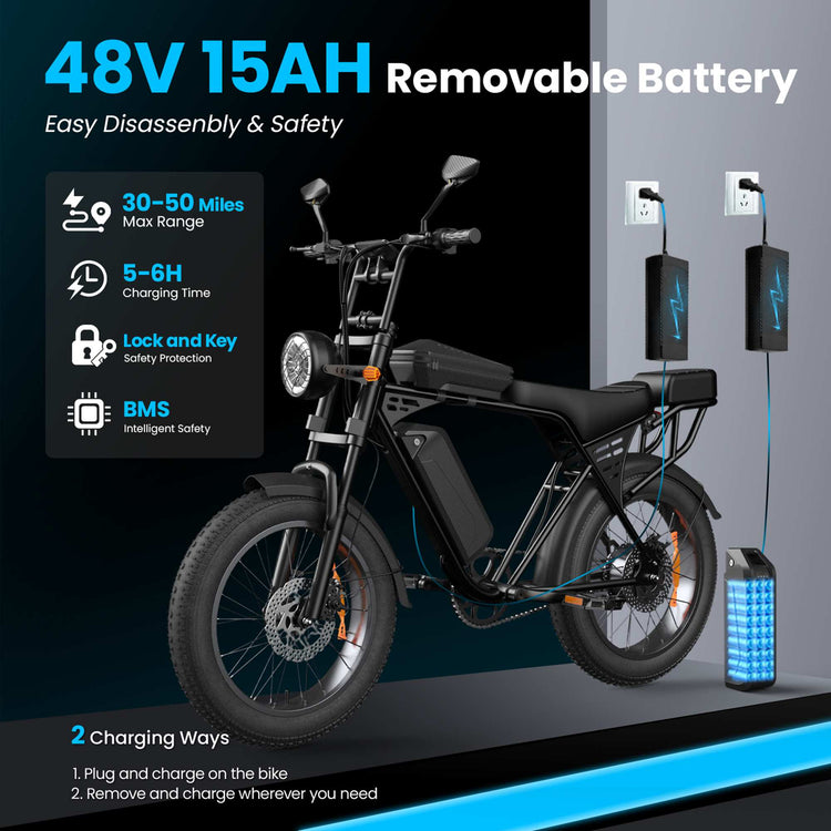 Aairsk X5 Fat Tire Electric Bike 50 Mile 28MPH NFC Start for Sale 13
