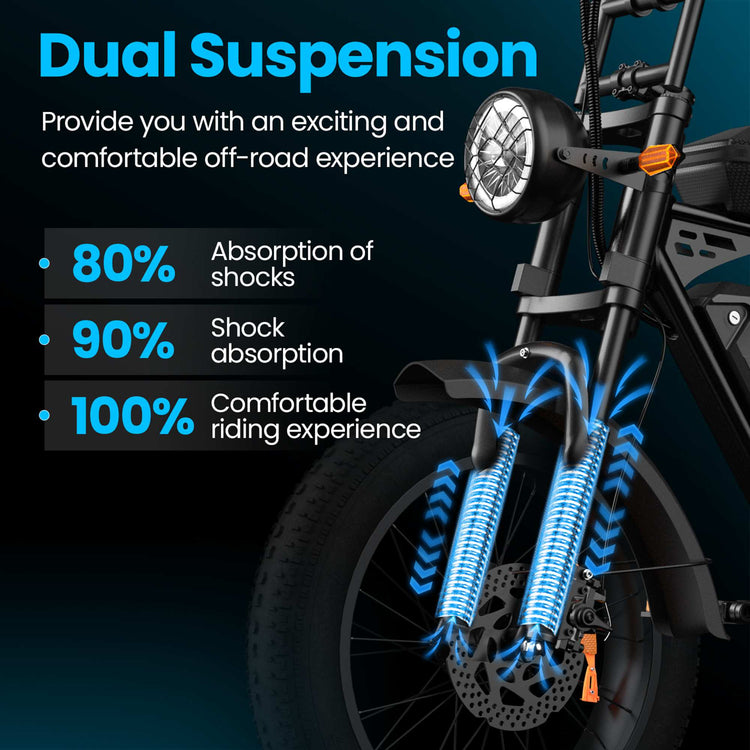 Best Fat Tire Electric Bike Aairsk X5 - dual suspension