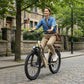 Electric City Bike for Adults, Removable Battery, NFC Lock, Rear Rack