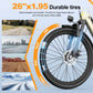 Electric City Bike for Adults, Removable Battery, NFC Lock, Rear Rack