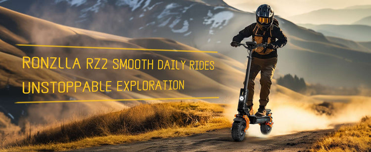 Fast Electric Scooter 50 MPH Dual Motor Long Range RONZLLA RZ2