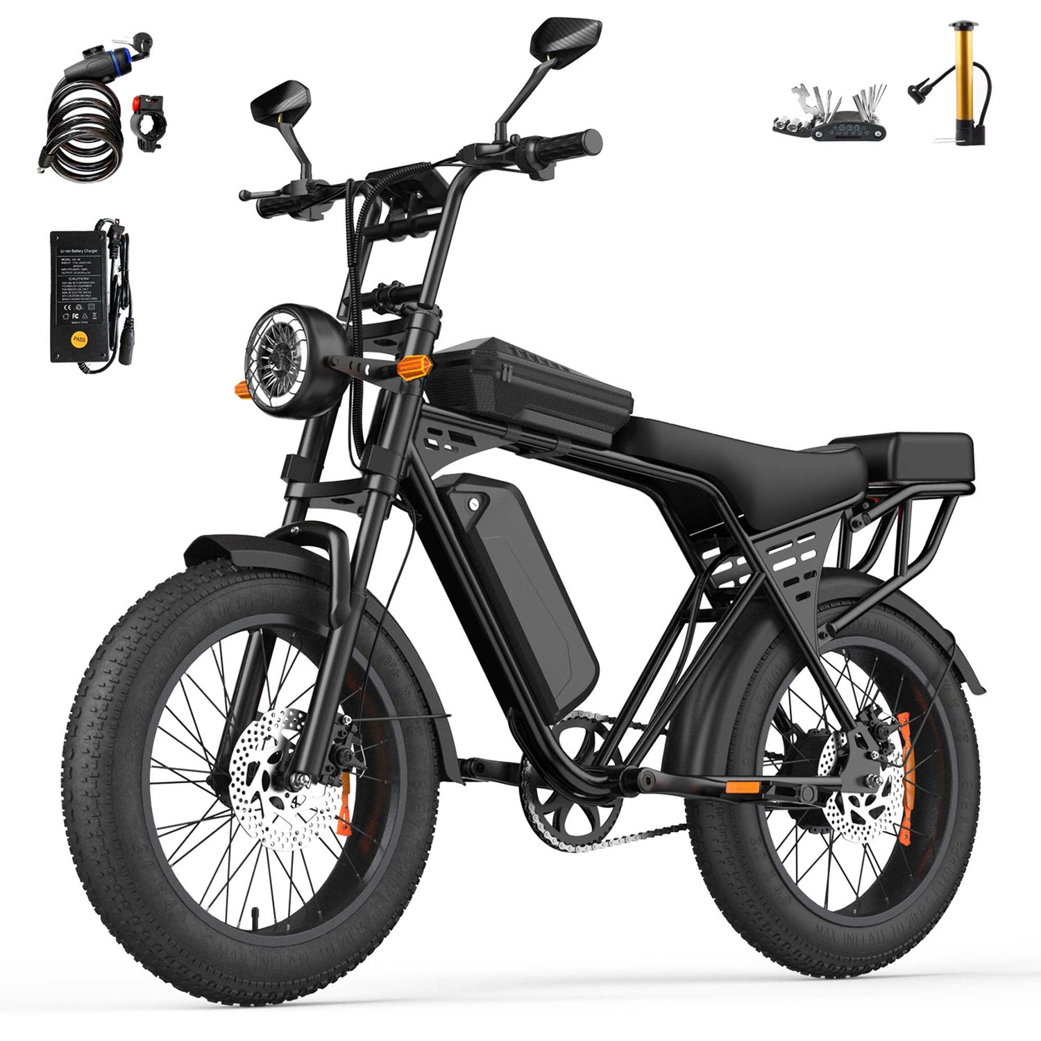 Fatbike eBike RONZLLA X5 48V 748W 28 MPH NFC Start US for Sale
