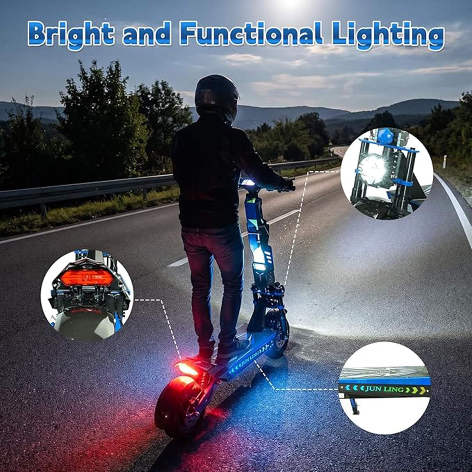 JunLing JL80 Off Road Electric Scooter Adults 6000W Dual Motor 43MPH 13