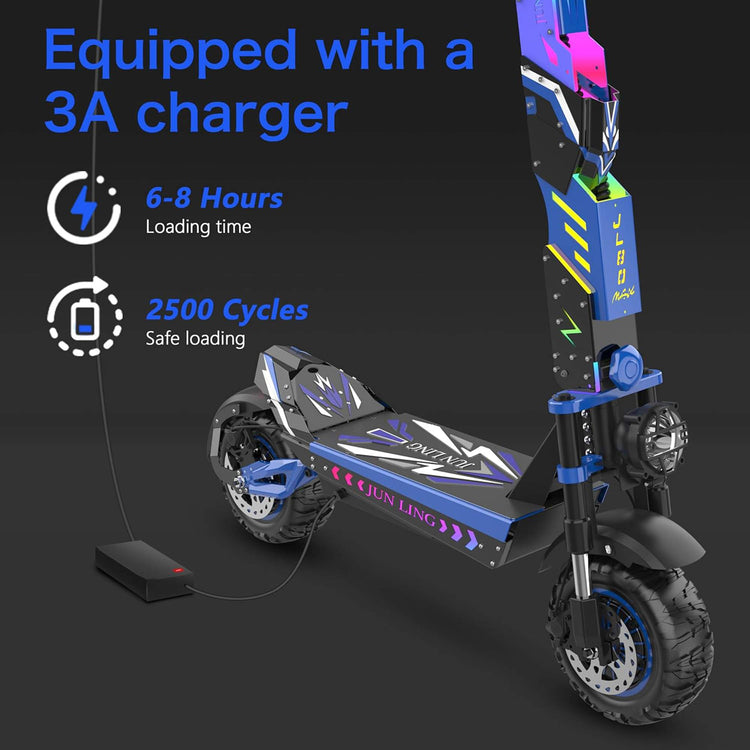 JunLing JL80 Off Road Electric Scooter Adults 6000W Dual Motor 43MPH 15