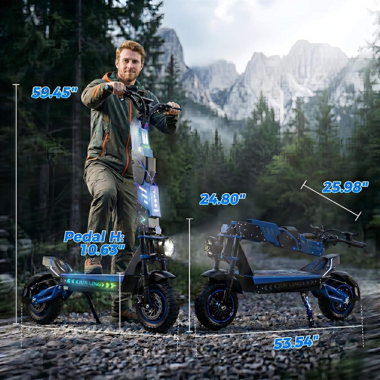 Junling JL80 6000W Dual Motor Electric Scooter 60V 30A 43MPH for Sale 23