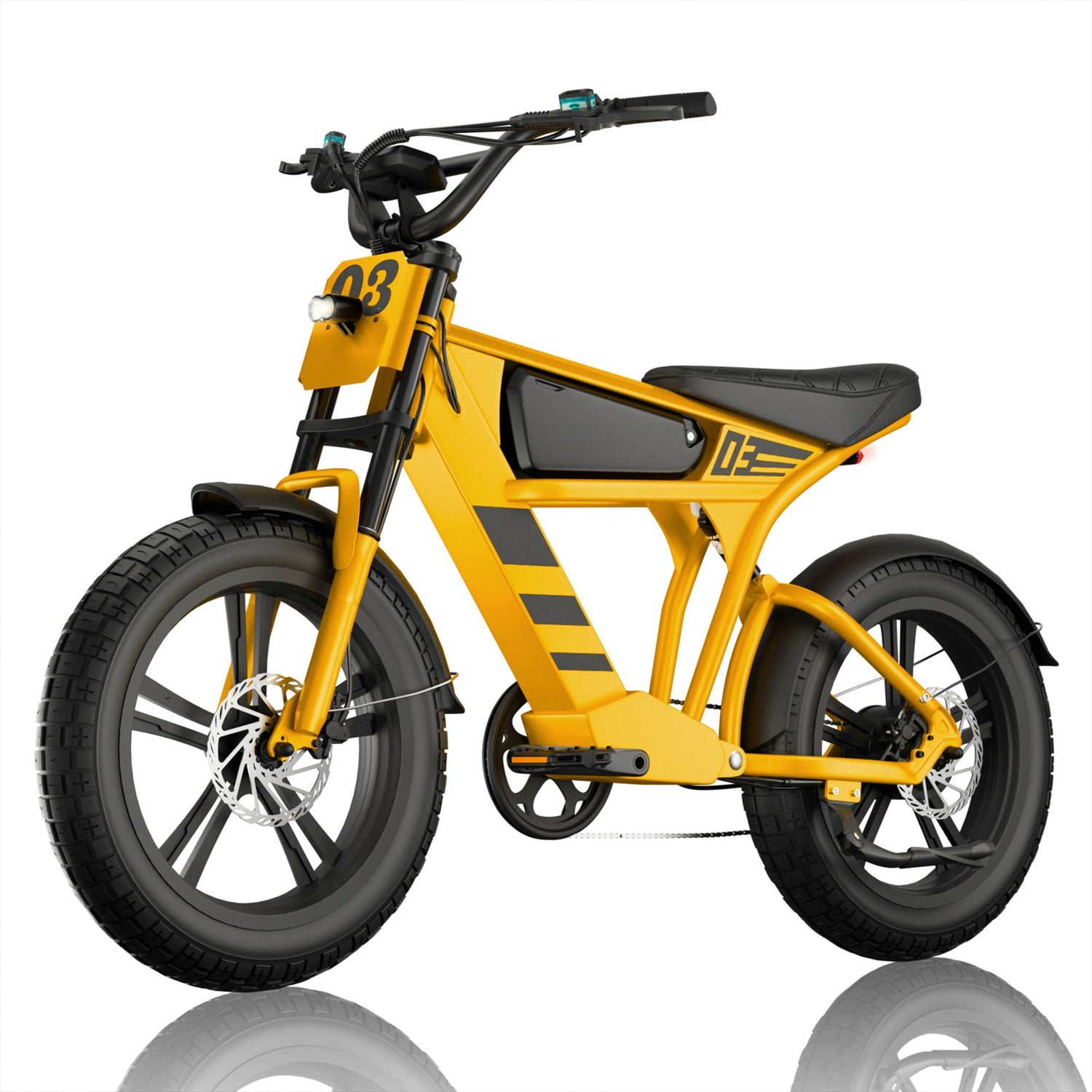 Mangosteen FT03 Fat Tire Electric Bicycle  - yellow