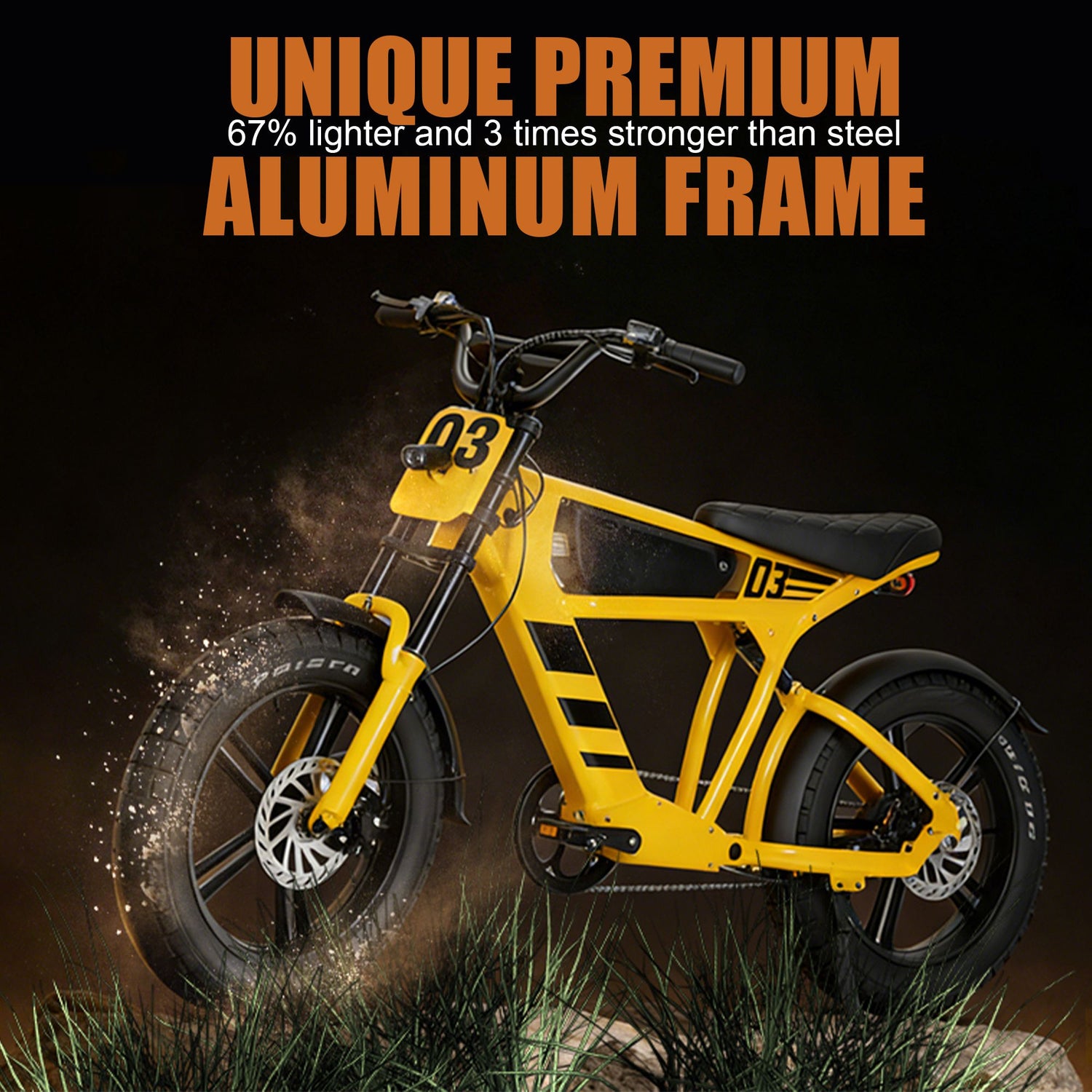 Mangosteen FT03 Fat Tire Electric Bicycle  - aluminium frame