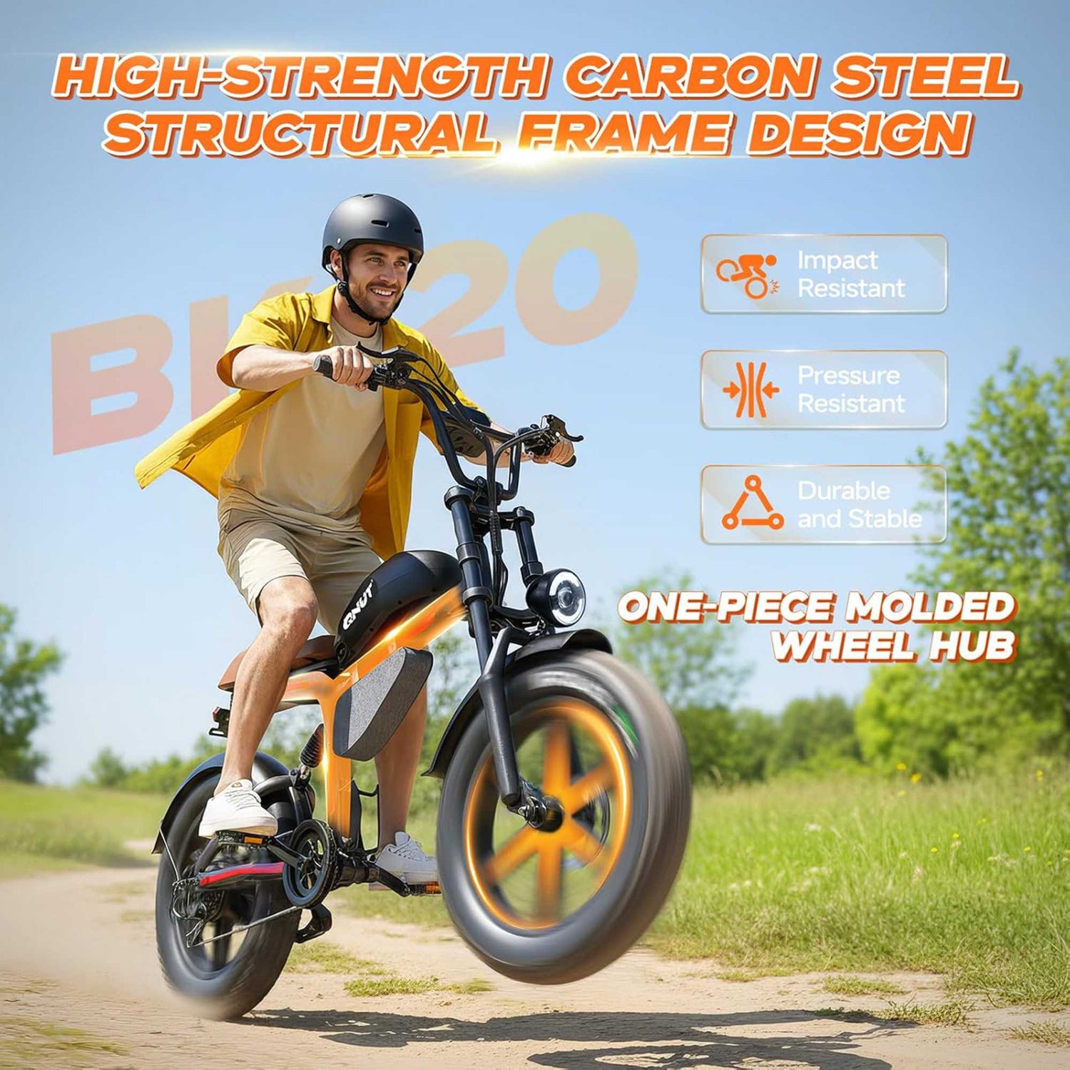 QNUT BK20 Fat Tire Electric Bike 48V 18A 1500W 28MPH UL2849 Certified 12