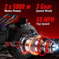 Ronzlla JL86 Dual Motor Electric Scooter - 2*5000w, 3 gear, top speed 55mph.