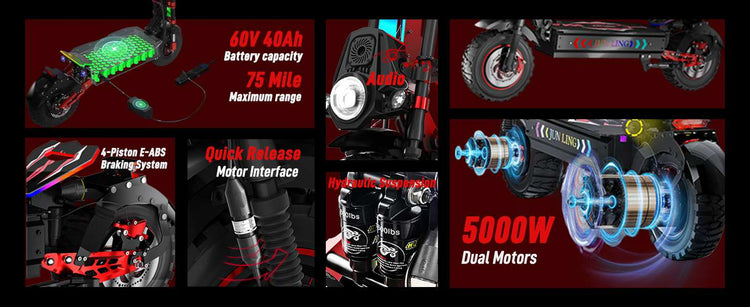 Rooder JL86 55MPH 10KW Dual Motor Electric Scooter for Adults for Sale 2026  13