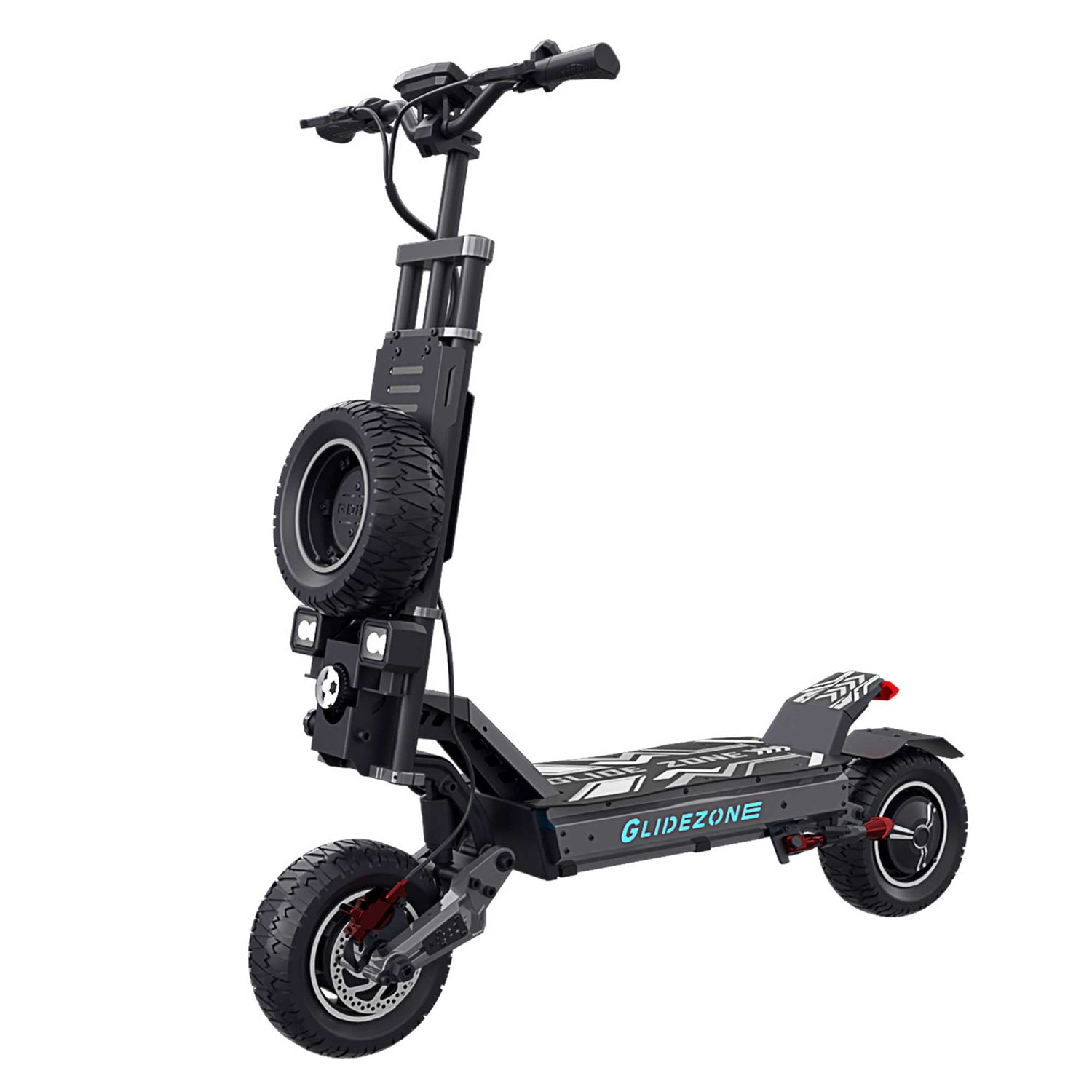 Best off road electric scooter with 5600W dual motor and 60V battery, shown in a studio main product image from a 45-degree front-left angle.