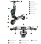 Product diagram of Glidezone GD83 electric scooter showcasing full body and handlebar controls.