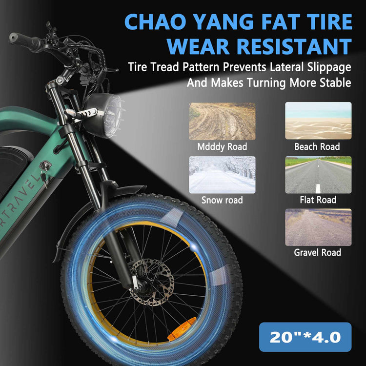 Smartavel ST202 Best E Bikes UL US for Sale - chao yang fat tire wear resistant